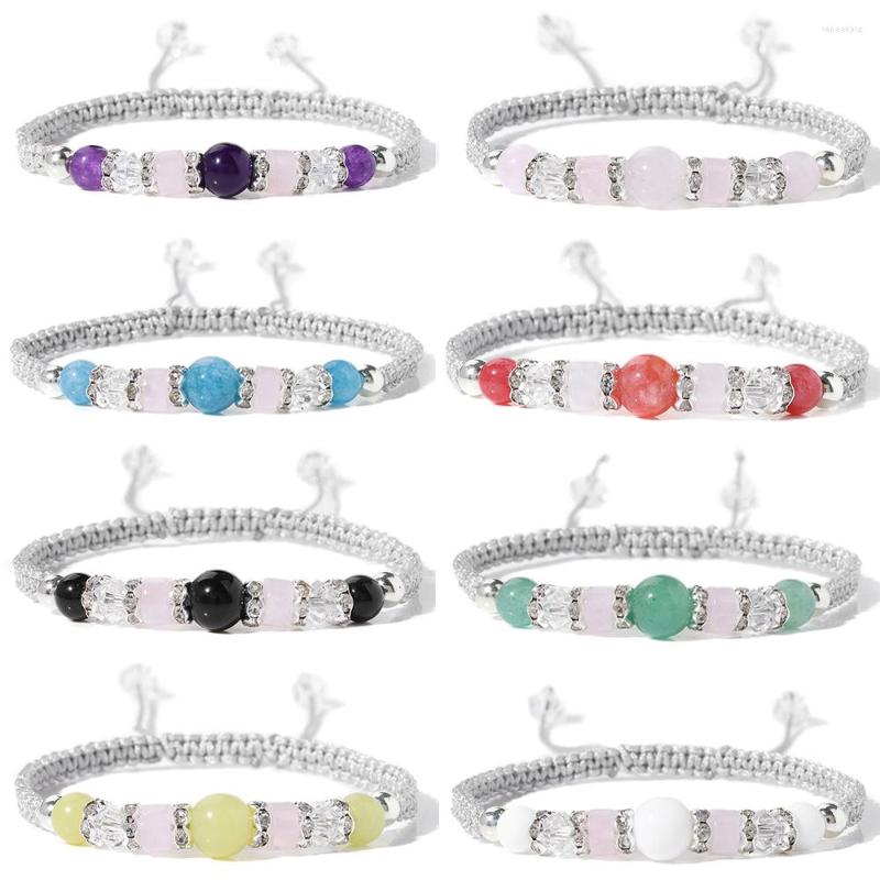Strand 8mm Crystal Beads Bracelet Square Rose Pink Quartzs Spacer Handmade Braided Bracelets For Women Men Adjustable Jewelry
Strand 8mm Crystal Beads Bracelet Square Rose Pink Quartzs Spacer Handmade Braided Bracelets For Women Men Adjustable Jewelry