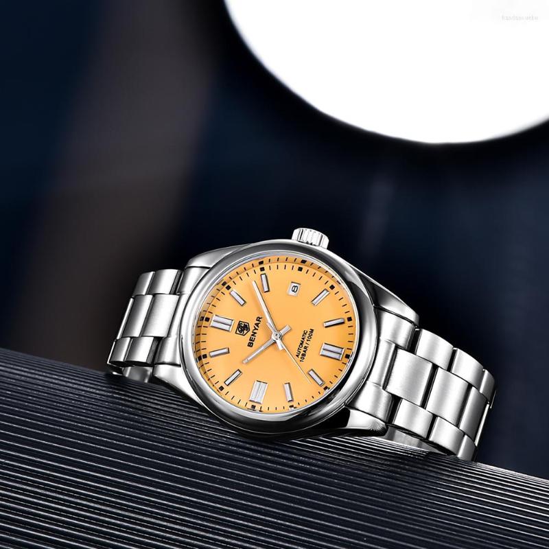 Wristwatches BENYAR Men Watches Top Business Automatic Mechanical Watch Casual 100M Waterproof Clock Relogio Masculino Box, Red
Wristwatches BENYAR Men Watches Top Business Automatic Mechanical Watch Casual 100M Waterproof Clock Relogio Masculino Box, Red