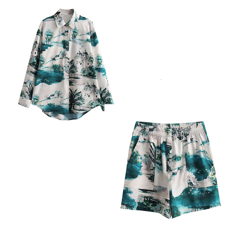 Women s Two Piece Pants Nlzgmsj ZBZA 2023 Spring Fashion Green Print Button Up Shirts High Waist Shorts Sets 202302 230217, Black
Women s Two Piece Pants Nlzgmsj ZBZA 2023 Spring Fashion Green Print Button Up Shirts High Waist Shorts Sets 202302 230217, Black