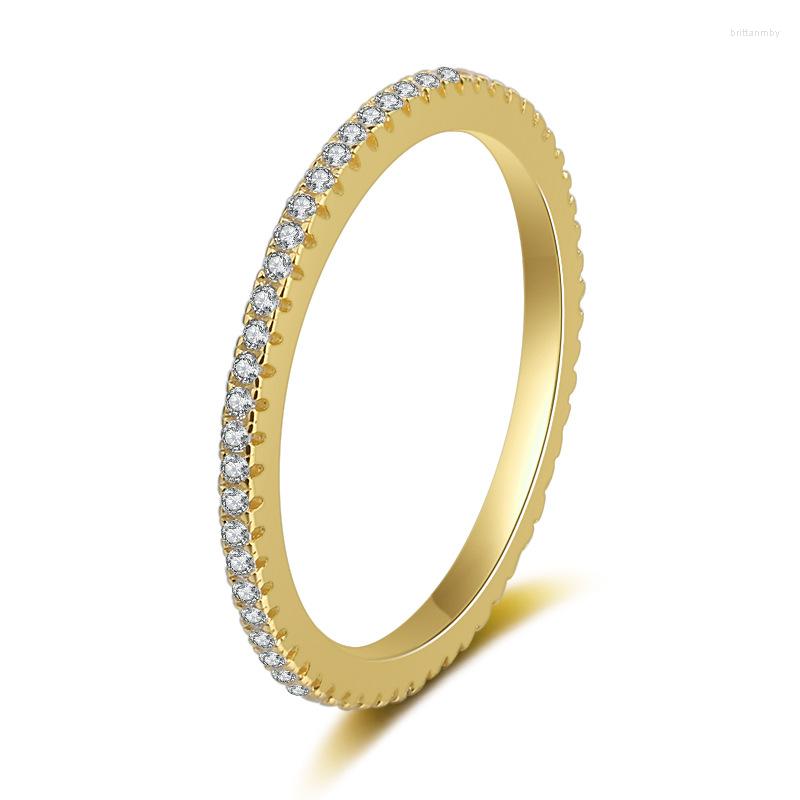Cluster Rings S925 Sterling Silver Ring Micro Zircon Gold Color Personality Fashion Full Drill Super Flash Birthday Gift 
Cluster Rings S925 Sterling Silver Ring Micro Zircon Gold Color Personality Fashion Full Drill Super Flash Birthday Gift