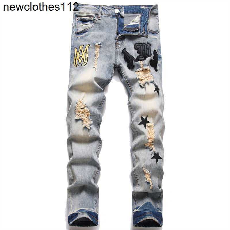 Bullet amirly Men's Jeans Designer Fashion Pants Cool Stylish Leisure Ripped Brand Slim Cotton Fit Elastic Embroidery Leather Star 7, Blue
Bullet amirly Men's Jeans Designer Fashion Pants Cool Stylish Leisure Ripped Brand Slim Cotton Fit Elastic Embroidery Leather Star 7, Blue