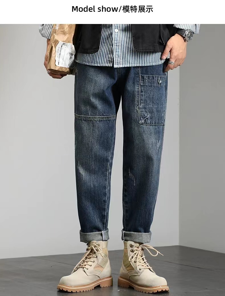 Men's Jeans Spring And Autumn Large Pocket Straight Cylinder Casual Trousers Cotton Pantalones Hombre 230217, Blue
Men's Jeans Spring And Autumn Large Pocket Straight Cylinder Casual Trousers Cotton Pantalones Hombre 230217, Blue