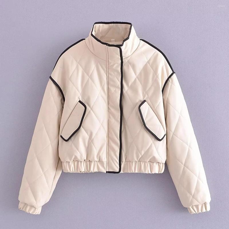 Women's Leather Pu Coat Women Parkas Warm Outwear Patchwork Jacket Beige Faux Woman Elegant Fashion With Zipper Winter Trf
Women's Leather Pu Coat Women Parkas Warm Outwear Patchwork Jacket Beige Faux Woman Elegant Fashion With Zipper Winter Trf