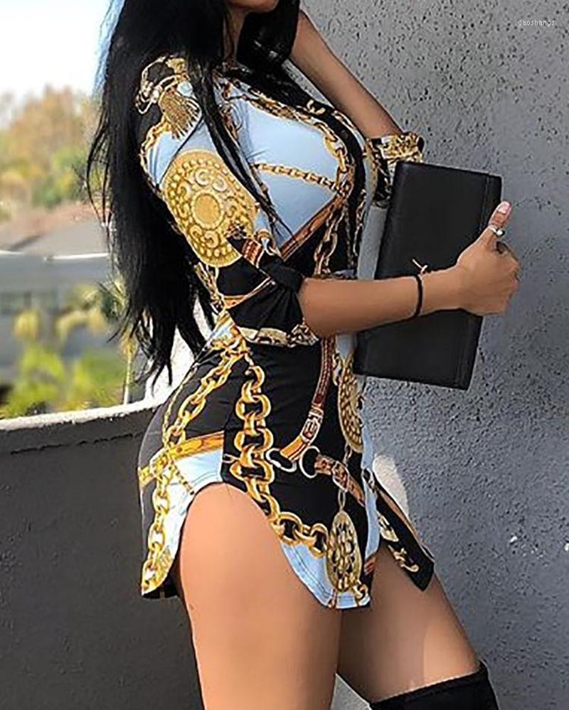 Casual Dresses Summer Women Chain Print Belt Shirt Mini Dress 2023 Femme Vintage Long Sleeve V Neck Robe Lady Sexy Party Clothing Vestidos, Black
Casual Dresses Summer Women Chain Print Belt Shirt Mini Dress 2023 Femme Vintage Long Sleeve V Neck Robe Lady Sexy Party Clothing Vestidos, Black