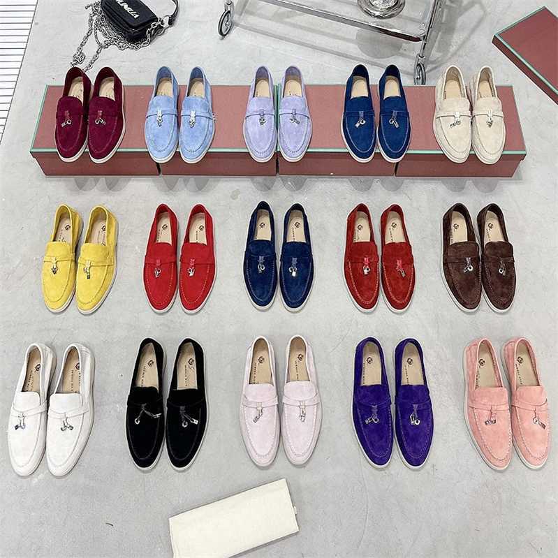 Italy Original Designer Shoes Rolopiana Fall suede loafers Women's versatile leather flat bottom LP British shoes, White
Italy Original Designer Shoes Rolopiana Fall suede loafers Women's versatile leather flat bottom LP British shoes, White
