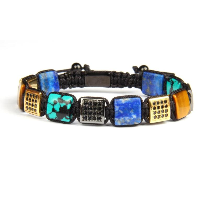 Strand Beaded Strands Men Luxury Square Bracelet 10x10mm Natural Stone Flat CZ Beads Braiding Jewelry Logo Engrave Private Gift Drop
Strand Beaded Strands Men Luxury Square Bracelet 10x10mm Natural Stone Flat CZ Beads Braiding Jewelry Logo Engrave Private Gift Drop
