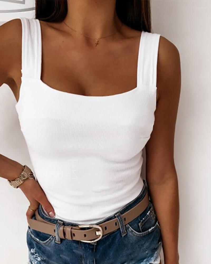 Women' Tanks Women Square Neck Backless Rib-knit Basic Tank Top 2023 Summer Fashion Sleeveless Streetwear Cami Shirt Robe Femme Clothing, White
Women' Tanks Women Square Neck Backless Rib-knit Basic Tank Top 2023 Summer Fashion Sleeveless Streetwear Cami Shirt Robe Femme Clothing, White