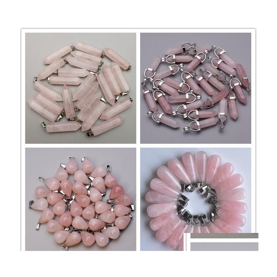 Charms Natural Stone Water Drop Hexagonal Prism Pink Quartz Healing Pendants Diy Necklae Jewelry Accessories Making Delivery Finding Dhpcm
Charms Natural Stone Water Drop Hexagonal Prism Pink Quartz Healing Pendants Diy Necklae Jewelry Accessories Making Delivery Finding Dhpcm