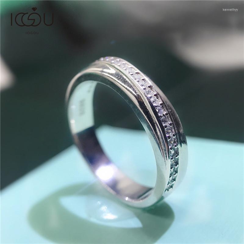 Cluster Rings IOGOU Fashion 925 Sterling Silver Half Eternity Band Ring For Women Sona Engagement Simulated Diamond Jewelry
Cluster Rings IOGOU Fashion 925 Sterling Silver Half Eternity Band Ring For Women Sona Engagement Simulated Diamond Jewelry