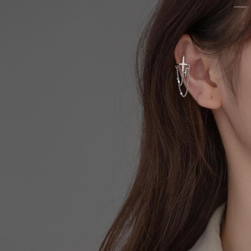 Backs Earrings 1pc Real 925 Sterling Silver Cross Tassel Non-pierced Ear Cuffs Shiny Zircon Cartilage Fine Jewelry For Women
Backs Earrings 1pc Real 925 Sterling Silver Cross Tassel Non-pierced Ear Cuffs Shiny Zircon Cartilage Fine Jewelry For Women