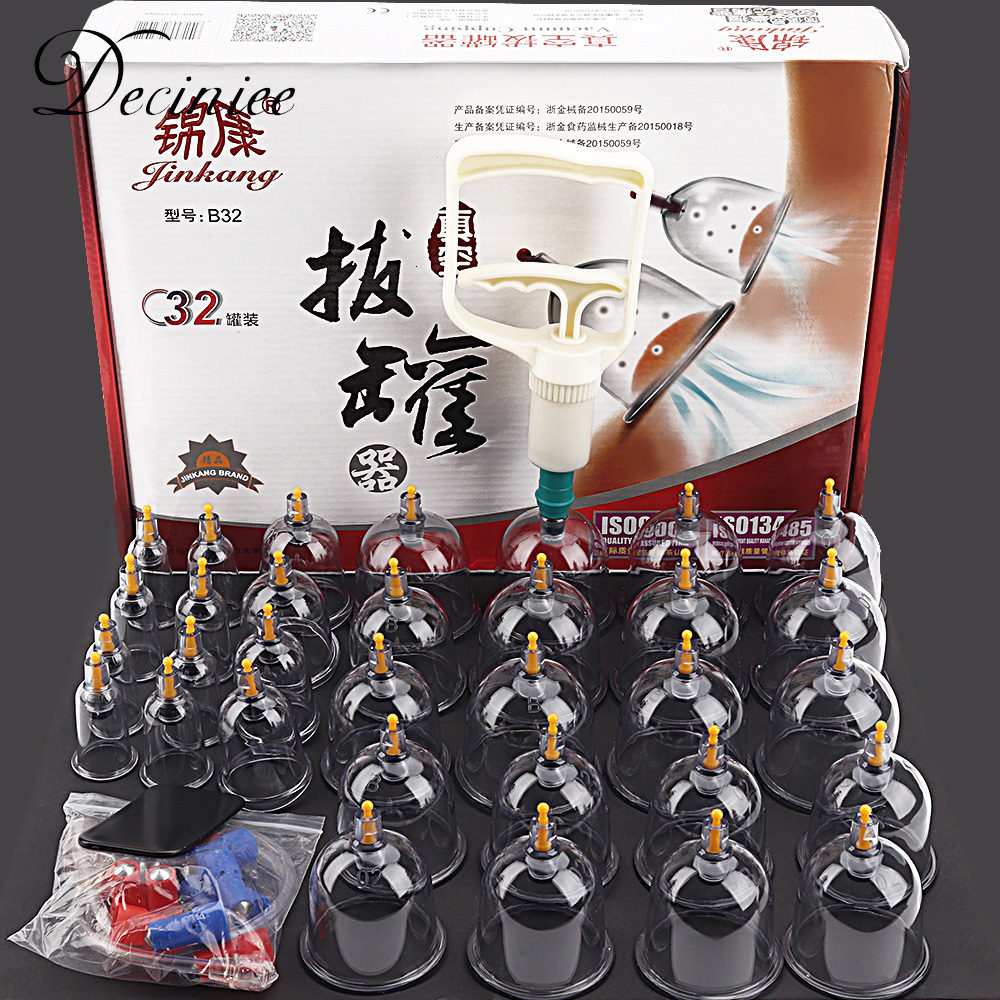 

Other Massage Items 32 Pcs Vacuum Cupping Body r Suction Cups Jar Set Plastic Therapy Cans for Shoulder 230217