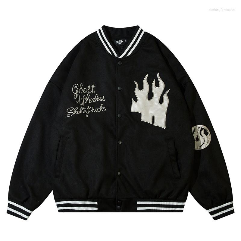 Men's Jackets Hop Baseball Jacket Coat Hip Letter Flame Embroidery Men Japanese Streetwear Varsity College Fashion Biker Korean Bomber, Black
Men's Jackets Hop Baseball Jacket Coat Hip Letter Flame Embroidery Men Japanese Streetwear Varsity College Fashion Biker Korean Bomber, Black