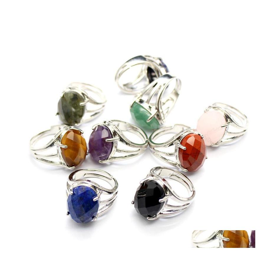 Solitaire Ring Natural Stone Egg Oval Mtifaceted Rings Tigers Eye Lapis Pink Quartz Amethyst Opal Crystal Finger For Women Jewelry D Dhsot
Solitaire Ring Natural Stone Egg Oval Mtifaceted Rings Tigers Eye Lapis Pink Quartz Amethyst Opal Crystal Finger For Women Jewelry D Dhsot