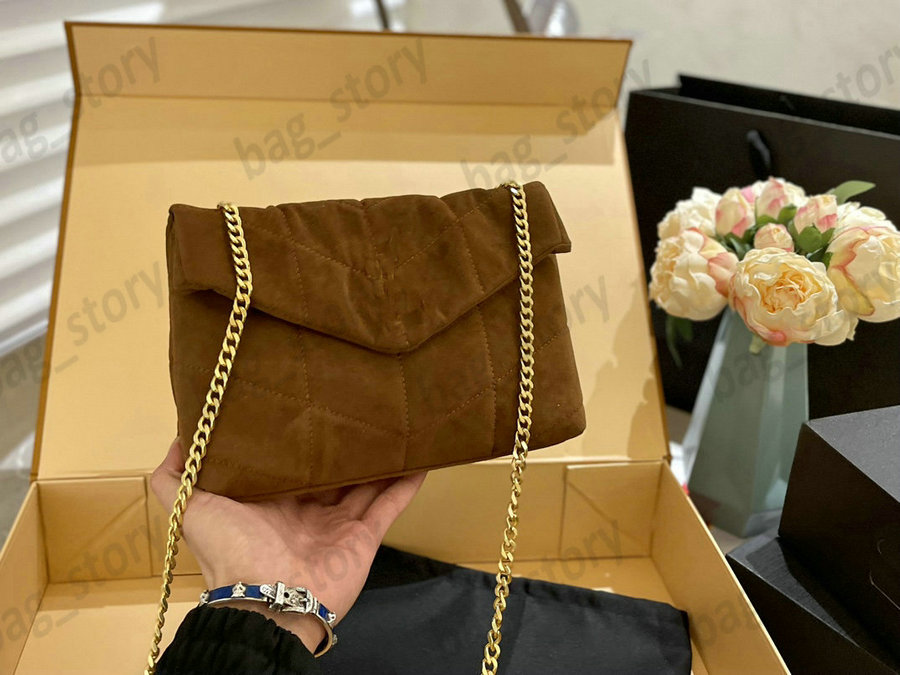 LouLou Puffer Vintage Mini Suede Shoulder Bag Handbag Metal Chain Braces Deerskin Velvet Women's Envelope Bag, Black
LouLou Puffer Vintage Mini Suede Shoulder Bag Handbag Metal Chain Braces Deerskin Velvet Women's Envelope Bag, Black