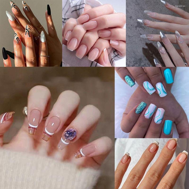 False Nails 24pcs Press On French Wavy Lines Long And Short Square Almond Nail Fake Full Cover, Xz217
False Nails 24pcs Press On French Wavy Lines Long And Short Square Almond Nail Fake Full Cover, Xz217