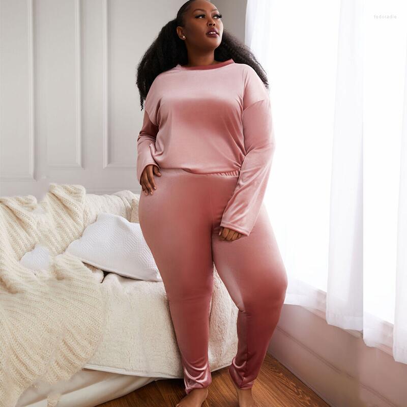Tracksuits Two Piece Outfits For Women Plus Size Homewear Long Sleeve Top Elastic Waist Pants Set Velour Tracksuit Wholesale Drop, Blue
Tracksuits Two Piece Outfits For Women Plus Size Homewear Long Sleeve Top Elastic Waist Pants Set Velour Tracksuit Wholesale Drop, Blue