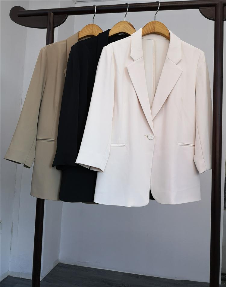 Women' Suits & Blazers Thin Small Suit Jacket Commuter Three-quarter Sleeve Top Coat 2023 Spring And Summer, White
Women' Suits & Blazers Thin Small Suit Jacket Commuter Three-quarter Sleeve Top Coat 2023 Spring And Summer, White