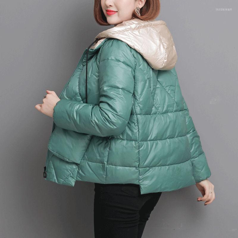 Women's Trench Coats Womens Cotton Short Jacket Patchwork Colour Hooded Pockets Casual Loose Korean Female Warm Thicken Winter Oversized
Women's Trench Coats Womens Cotton Short Jacket Patchwork Colour Hooded Pockets Casual Loose Korean Female Warm Thicken Winter Oversized