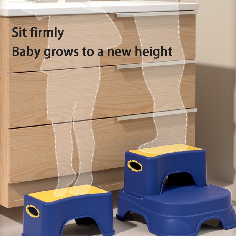 Step Stools Double Layer Toddler Step Stool 2 in 1 Two Step Stool for Kids Detachable Bathroom Potty Stool for Toilet Potty Training 230217