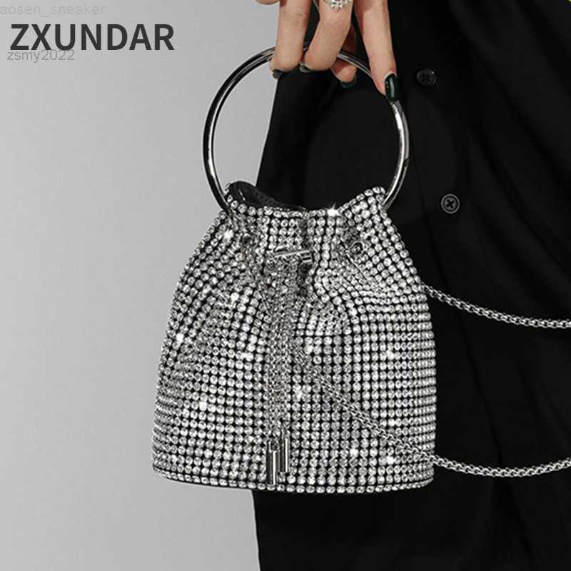 Silver Diamonds Tassel Evening Clutch Bag Women Metal Handle Shiny Crystal Bucket Purse High Quality Chain Shoulder Bag 2022 New, Black 
Silver Diamonds Tassel Evening Clutch Bag Women Metal Handle Shiny Crystal Bucket Purse High Quality Chain Shoulder Bag 2022 New, Black