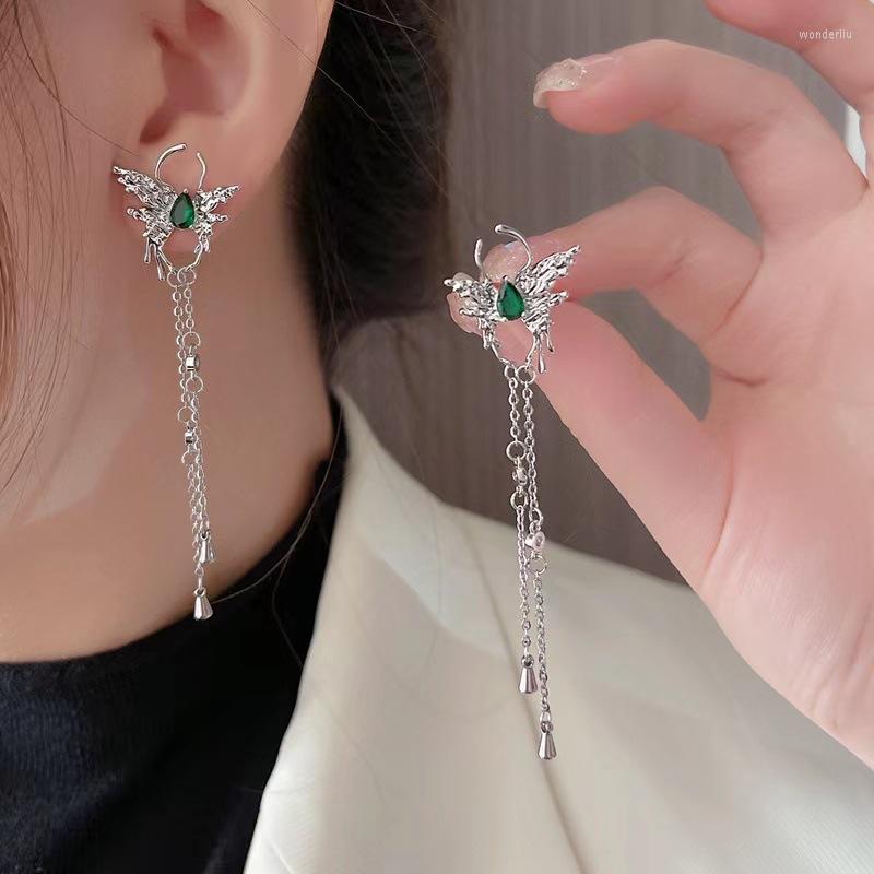Dangle Earrings Vintage Green Zircon Butterfly Long Tassel For Women Egirl Trendy Aesthetic Y2K Jewelry Accessories
Dangle Earrings Vintage Green Zircon Butterfly Long Tassel For Women Egirl Trendy Aesthetic Y2K Jewelry Accessories