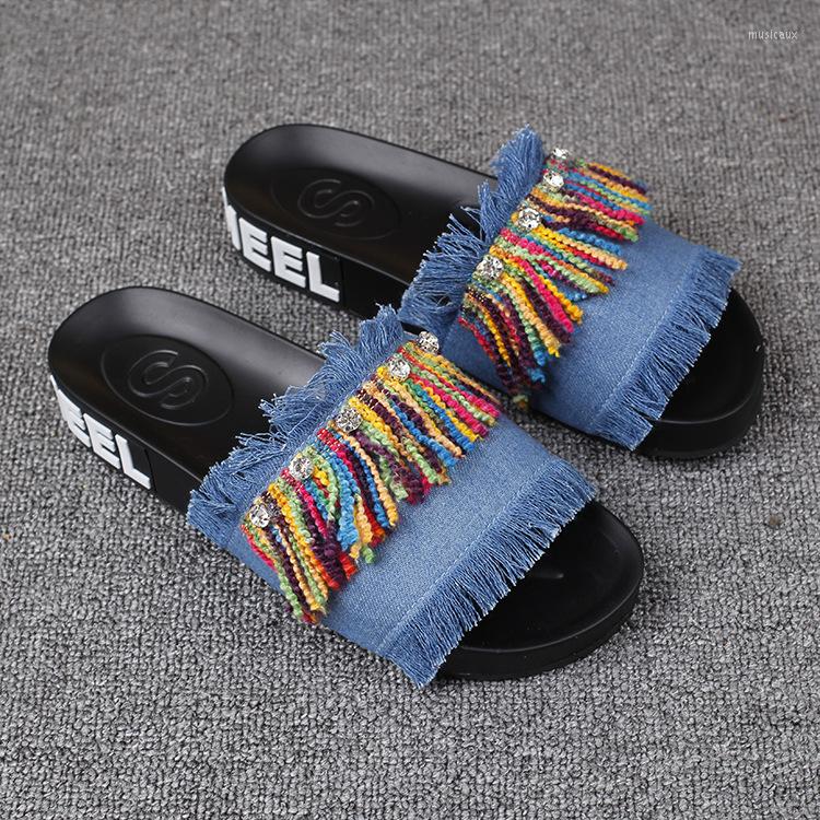 Slippers Summer Colorful Fringed Leather Flat Heel Open Toe Slip Shoes Ladies Casual Slipper 2023 Woman Leisure Footwear, Blue
Slippers Summer Colorful Fringed Leather Flat Heel Open Toe Slip Shoes Ladies Casual Slipper 2023 Woman Leisure Footwear, Blue