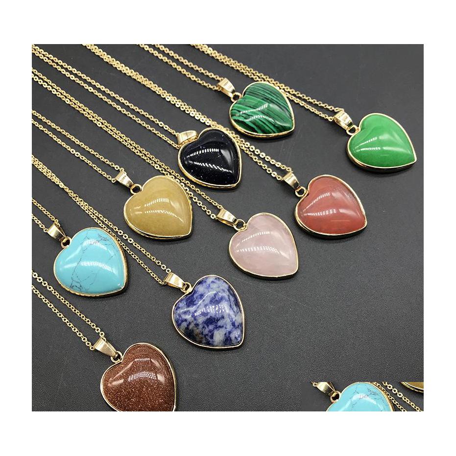 Pendant Necklaces Natural Stone Tiger Eye Stoneturquoise Opal Pink Crystal Heart For Women Reiki Heal Pendum Charms Necklace Drop De Dhgqi
Pendant Necklaces Natural Stone Tiger Eye Stoneturquoise Opal Pink Crystal Heart For Women Reiki Heal Pendum Charms Necklace Drop De Dhgqi