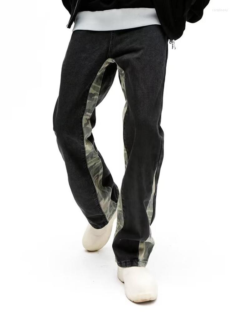 Men's Jeans American Retro Stitching Camouflage Men's Comfortable Loose VIBE Style Micro -flared Pants Long Clothing, Black
Men's Jeans American Retro Stitching Camouflage Men's Comfortable Loose VIBE Style Micro -flared Pants Long Clothing, Black