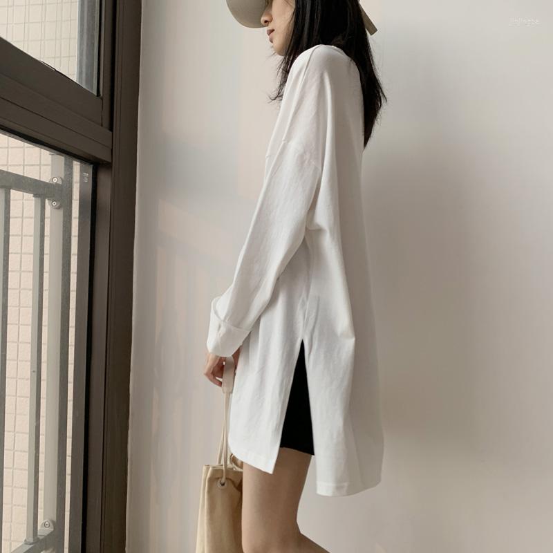 Women' T Shirts Casual Women T-shirt Solid Color Cotton 2023 Spring Autumn Female Clothes Long Sleeve O-neck Loose White Tops
Women' T Shirts Casual Women T-shirt Solid Color Cotton 2023 Spring Autumn Female Clothes Long Sleeve O-neck Loose White Tops