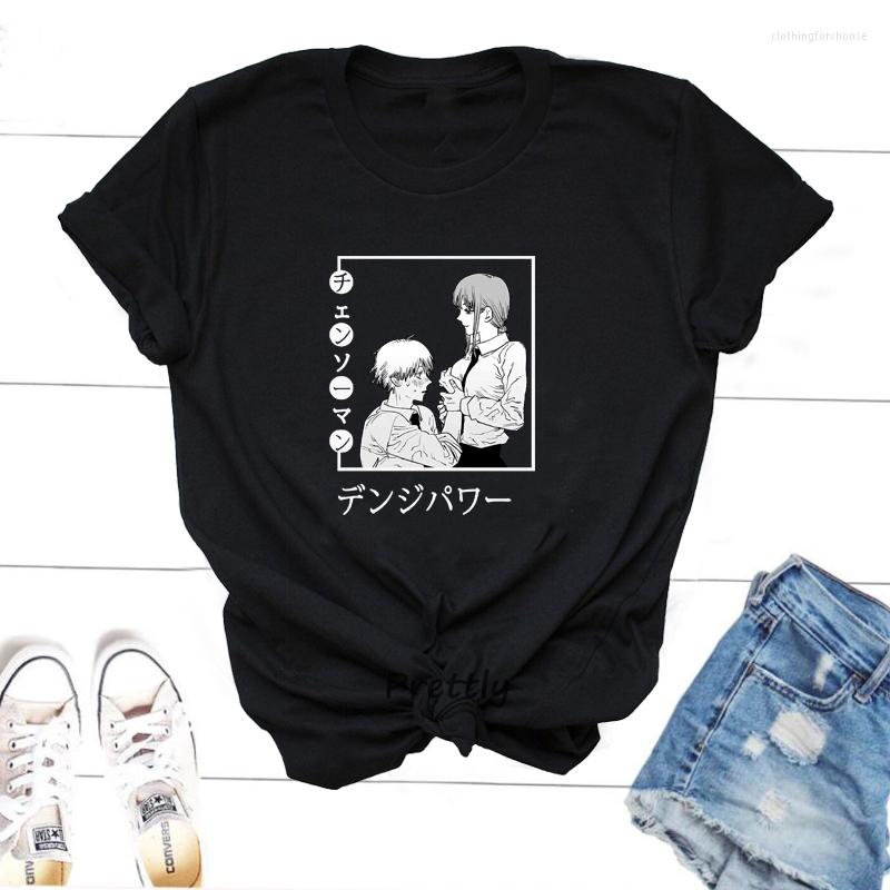 Women' T Shirts Denji And Makima Chainsaw Man Graphic Anime Summer Cotton Short Sleeve Shirt Funny Woman Men Tee Streetwear, Black
Women' T Shirts Denji And Makima Chainsaw Man Graphic Anime Summer Cotton Short Sleeve Shirt Funny Woman Men Tee Streetwear, Black