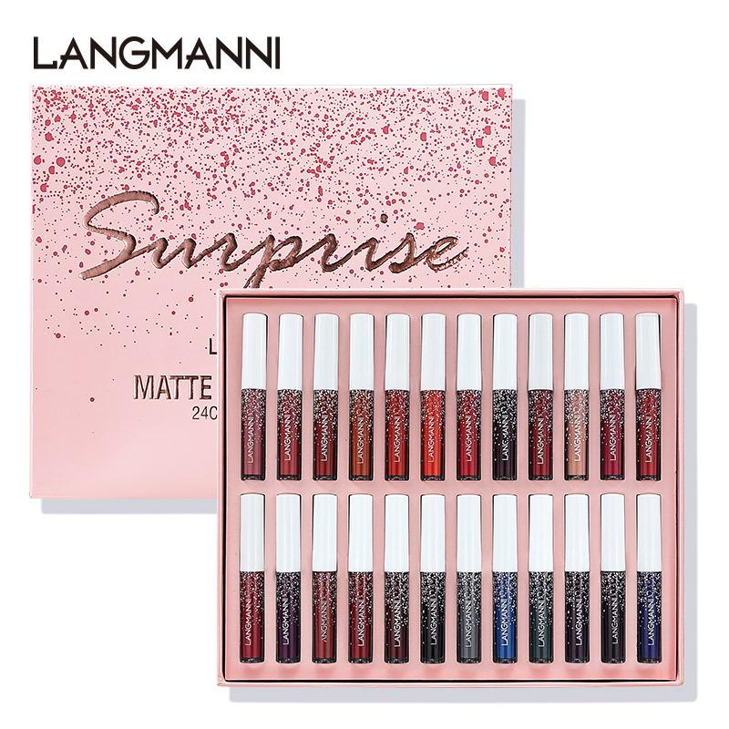 Lipstick 24 Colors/set LANGMANNI Liquid Set Matte Lip Gloss Nude Velvet Pigment Women Fashion Lasting Makeup Cosmetic, 24pcs no box
Lipstick 24 Colors/set LANGMANNI Liquid Set Matte Lip Gloss Nude Velvet Pigment Women Fashion Lasting Makeup Cosmetic, 24pcs no box