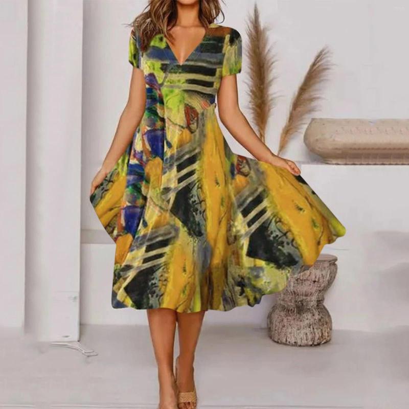 Casual Dresses Women's Floral Summer Wrap V Neck Bohemian Ruffle Swing A Line Beach Long Dress Embroide Tunic, Purple
Casual Dresses Women's Floral Summer Wrap V Neck Bohemian Ruffle Swing A Line Beach Long Dress Embroide Tunic, Purple