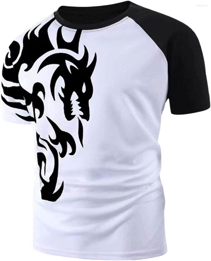 Men's T Shirts Summer Fashion Dragon Pattern 3D Printing T-Shirt Men's Novelty Casual Round Neck Short Sleeve Top, Beige
Men's T Shirts Summer Fashion Dragon Pattern 3D Printing T-Shirt Men's Novelty Casual Round Neck Short Sleeve Top, Beige