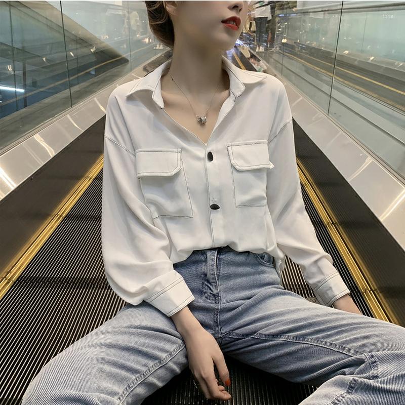 Women' Blouses 2023 Summer Women Blouse Pockets Loose Solid Office Lady Elegant Shirts Chiffon All Match Outwear Coat Tops, Black
Women' Blouses 2023 Summer Women Blouse Pockets Loose Solid Office Lady Elegant Shirts Chiffon All Match Outwear Coat Tops, Black