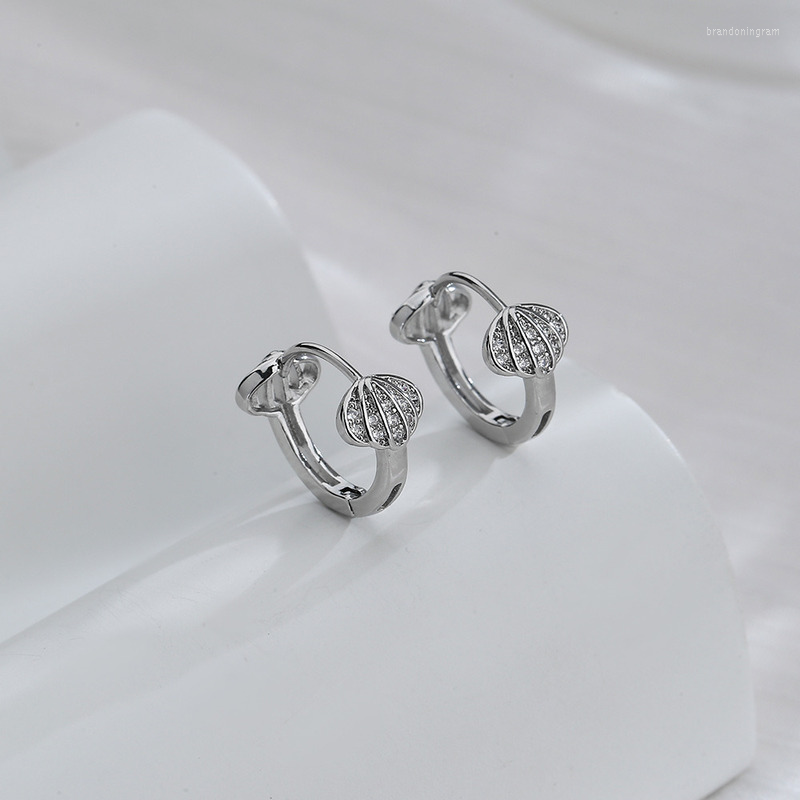 Hoop Earrings Zircon Shell For Women Sweet Sector Ear Buckle Fashion Summer Silver Color Jewelry
Hoop Earrings Zircon Shell For Women Sweet Sector Ear Buckle Fashion Summer Silver Color Jewelry