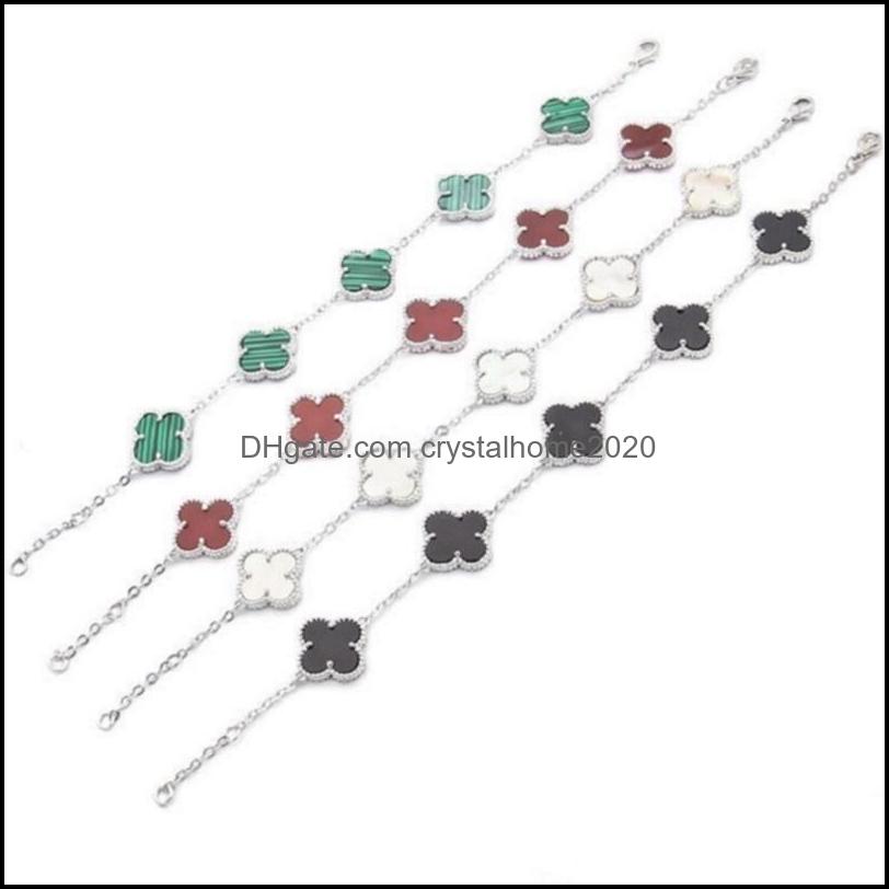 Chain Fashion Womens Luxury Designer Bracelet Fourleaf Clover Cleef Bracelets 18K Gold Drop Delivery Jewelry Otfxt
Chain Fashion Womens Luxury Designer Bracelet Fourleaf Clover Cleef Bracelets 18K Gold Drop Delivery Jewelry Otfxt
