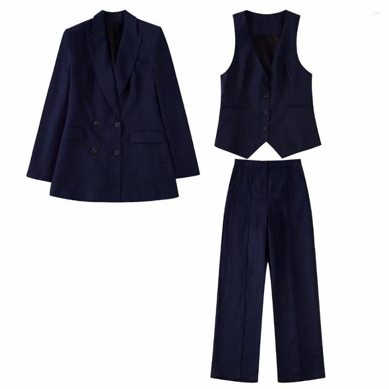 Women's Suits ZAA Fall 2023 Women's Fashion Retro Casual Lapel Linen Double-breasted Flip Pocket Office Long-sleeved Suit Jacket, As shown
Women's Suits ZAA Fall 2023 Women's Fashion Retro Casual Lapel Linen Double-breasted Flip Pocket Office Long-sleeved Suit Jacket, As shown