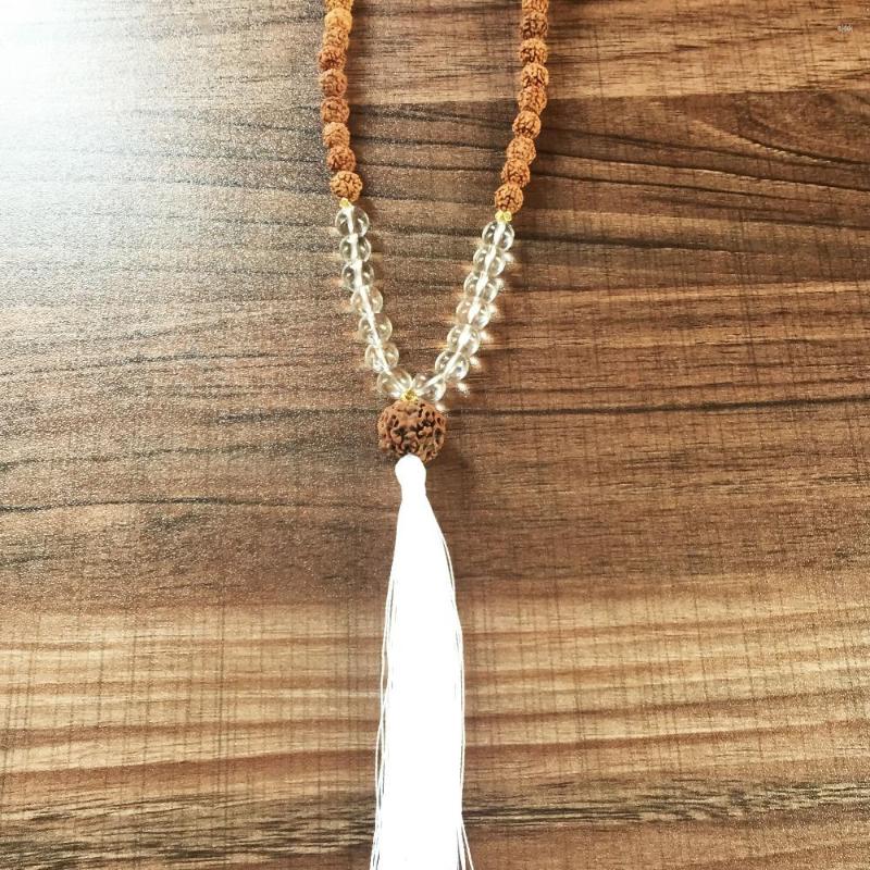 Pendant Necklaces MXR0991 Heart Chakra Necklace White Quartz 108 Mala Beads Yoga Meditation Rudraksha Prayer Bohemian Bodhi
Pendant Necklaces MXR0991 Heart Chakra Necklace White Quartz 108 Mala Beads Yoga Meditation Rudraksha Prayer Bohemian Bodhi