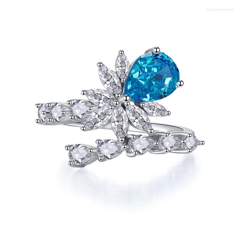 Cluster Rings 7 10 Pear Shaped Sea Blue Diamond High Carbon S925 Silver Ring Platinum
Cluster Rings 7 10 Pear Shaped Sea Blue Diamond High Carbon S925 Silver Ring Platinum