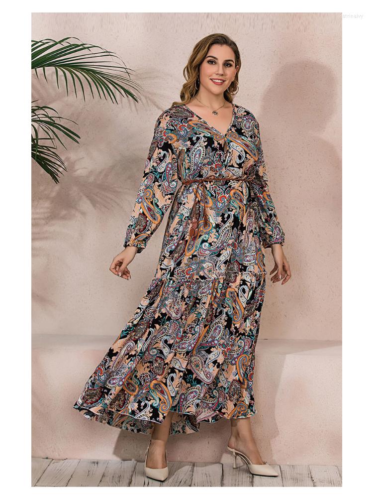 Plus Size Dresses Spring And Summer Selling Retro Paisley Dress Fat Mm Loose Long Sleeve Pendulum, 2111 classic
Plus Size Dresses Spring And Summer Selling Retro Paisley Dress Fat Mm Loose Long Sleeve Pendulum, 2111 classic