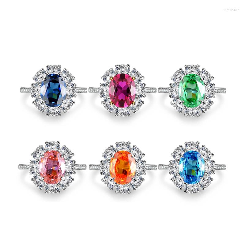 Cluster Rings YYSUNNY Multicolor Artificial Cultivate High Carbon Diamonds Ring 925 Sterling Silver Flower For Women Jewelry Accessories
Cluster Rings YYSUNNY Multicolor Artificial Cultivate High Carbon Diamonds Ring 925 Sterling Silver Flower For Women Jewelry Accessories