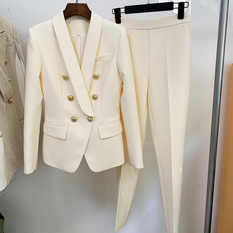 Womens Two Piece Pants Pink Black Pant Suits Pcs Sets uit Apricot Business Doublebreasted Buttons Nine Blazer Formal 230216, Black suit
Womens Two Piece Pants Pink Black Pant Suits Pcs Sets uit Apricot Business Doublebreasted Buttons Nine Blazer Formal 230216, Black suit