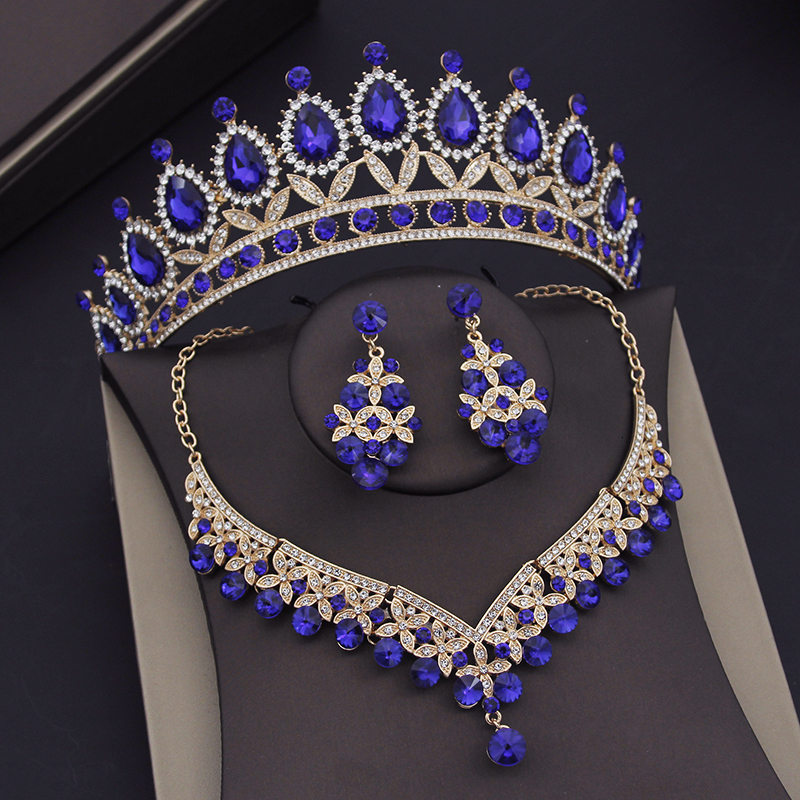 Wedding Jewelry Sets Baroque Blue Crystal Bridal for Women Tiaras Crown Earrings Necklace Bride Dress Dubai Set 230216
Wedding Jewelry Sets Baroque Blue Crystal Bridal for Women Tiaras Crown Earrings Necklace Bride Dress Dubai Set 230216