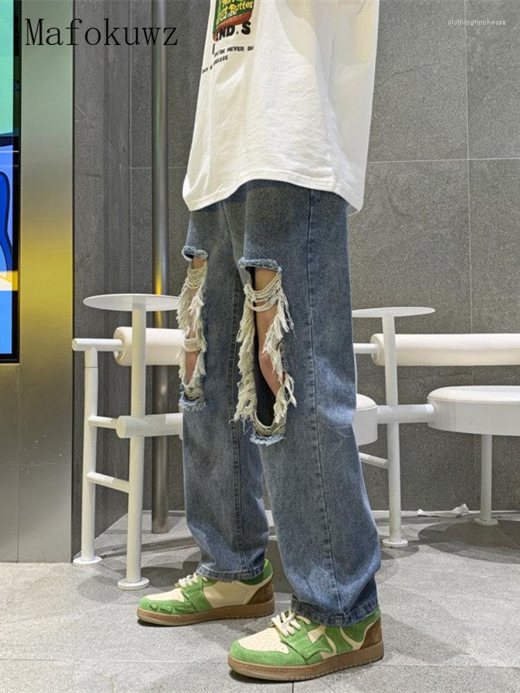 Men' Jeans Mafokuwz Summer High Street Retro Trend Hole Hong Kong Style Boys Korean Loose Straight Beggar Wide Leg Pants, Light blue
Men' Jeans Mafokuwz Summer High Street Retro Trend Hole Hong Kong Style Boys Korean Loose Straight Beggar Wide Leg Pants, Light blue
