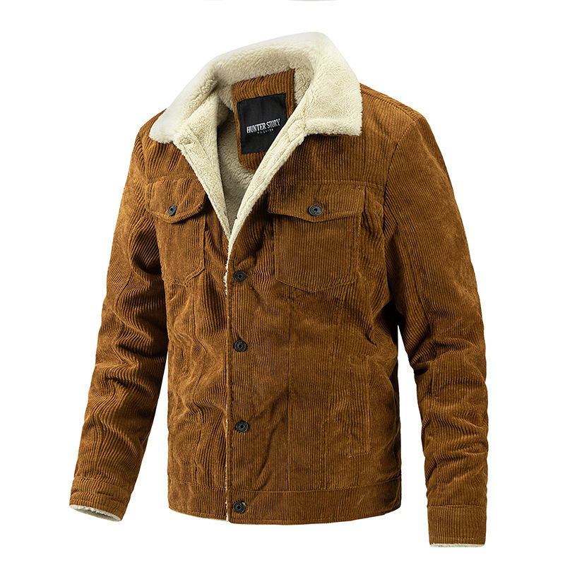 Men s Jackets Winter Fleece Coat Corduroy Casual Parka Turn down Collar Warm for Men Two Pocket Single breasted Overcoat MY886 230217, 668 brown
Men s Jackets Winter Fleece Coat Corduroy Casual Parka Turn down Collar Warm for Men Two Pocket Single breasted Overcoat MY886 230217, 668 brown