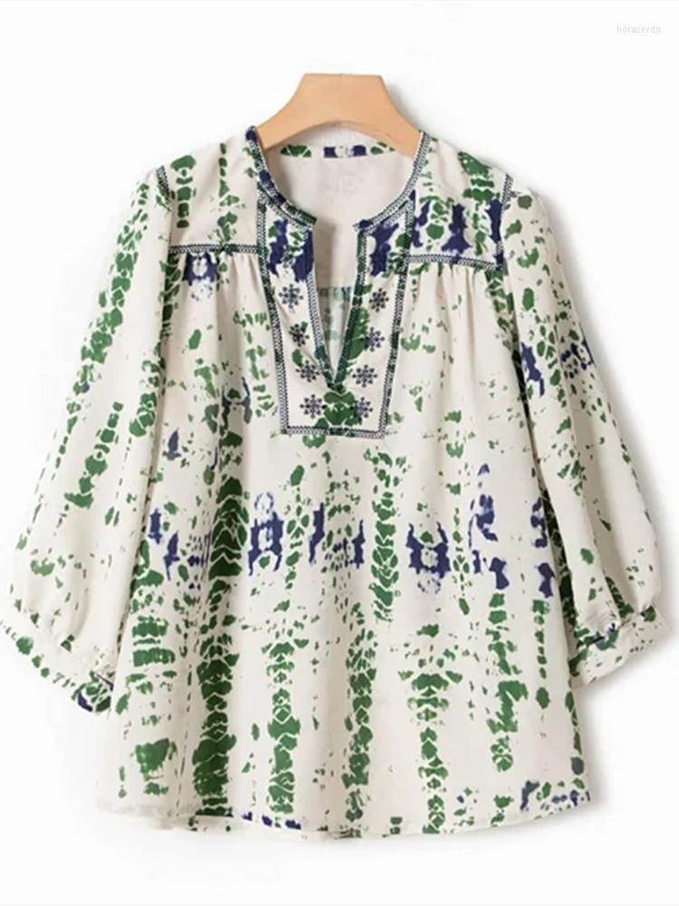 Women's Blouses & Shirts Women V-Neck Tie-Dye Print Shirt Ladies Three Quarter Sleeve Blouse Loose French Pullover Tops 2023 Summer Hora22
Women's Blouses & Shirts Women V-Neck Tie-Dye Print Shirt Ladies Three Quarter Sleeve Blouse Loose French Pullover Tops 2023 Summer Hora22