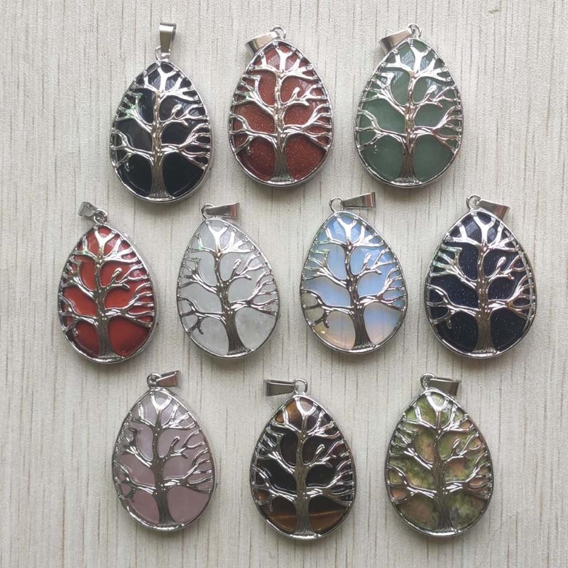 Pendant Necklaces Good Quality Mix Natural Stone Alloy Tree Of Life Water Drop Pendants For Men Women Jewelry Making Wholesale 10pcs/lotPend
Pendant Necklaces Good Quality Mix Natural Stone Alloy Tree Of Life Water Drop Pendants For Men Women Jewelry Making Wholesale 10pcs/lotPend