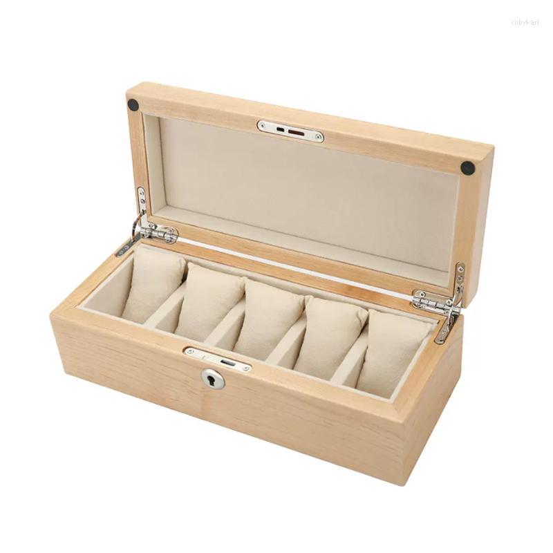 Watch Boxes Solid Wood Box Cherry Storage Display Packaging Gift Five Watches
Watch Boxes Solid Wood Box Cherry Storage Display Packaging Gift Five Watches