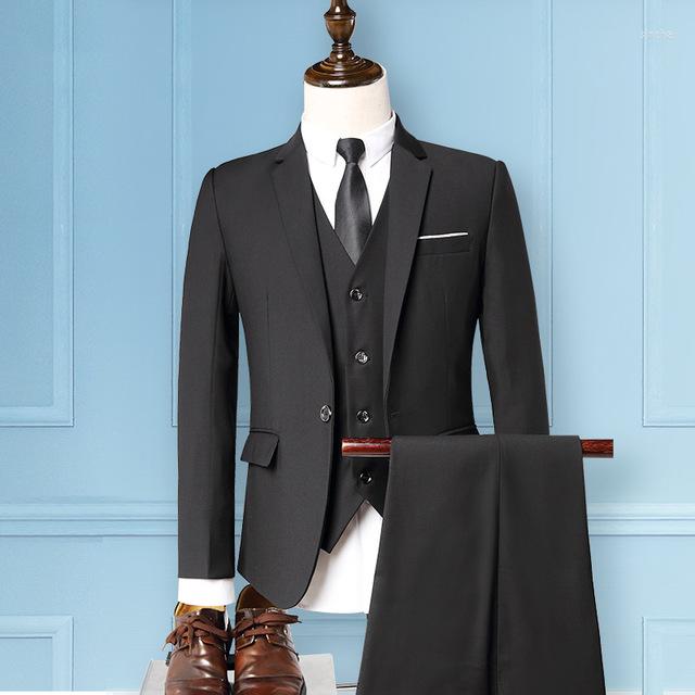 Men's Suits Mens With Pants Men 3 Piece Set Slim Fit For Groom Wedding Gentleman One Button Blazer Vest Business Suite, Black
Men's Suits Mens With Pants Men 3 Piece Set Slim Fit For Groom Wedding Gentleman One Button Blazer Vest Business Suite, Black