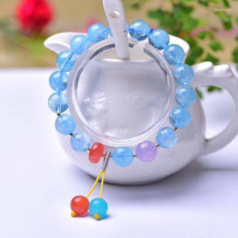 Strand Wholesale JoursNeige Light Blue Natural Stone Bracelets 10mm Round Bead Bracelet Beauty For Women Fresh Crystal Jewelry
Strand Wholesale JoursNeige Light Blue Natural Stone Bracelets 10mm Round Bead Bracelet Beauty For Women Fresh Crystal Jewelry
